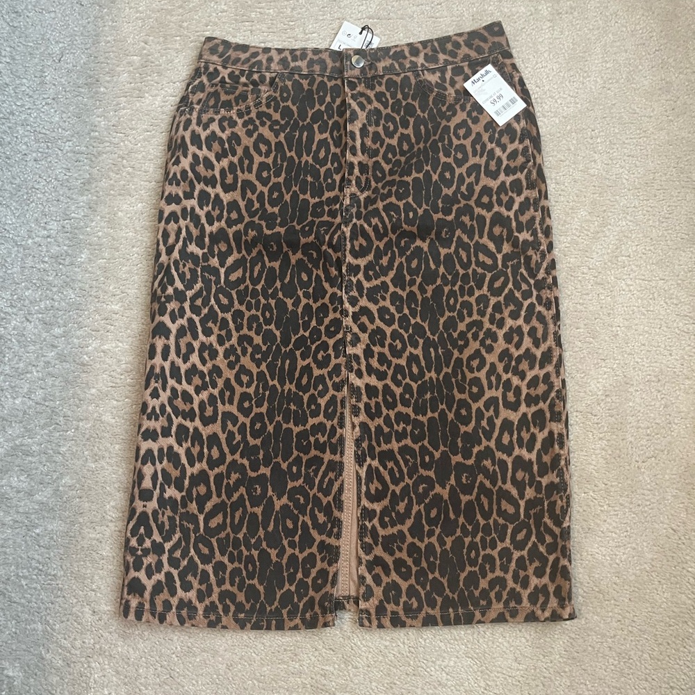 Zara leapord print skirt with slit